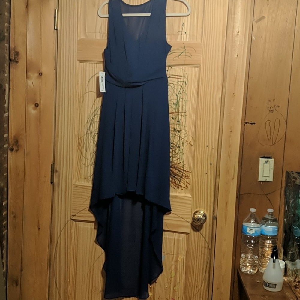 Blue high low dress
